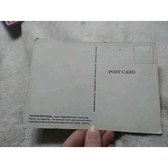 Vintage Bob Stupak Las Vegas Post Card Hotel/Casino Owner Collectors Item RARE - Picture 2 of 2